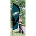 Philadelphia Eagles NFL Applique & Embroidered Tall Team Flag (102x30)