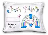 Tooth Fairy Pillow (self-contained pillow) - Unicorns and Rainbow