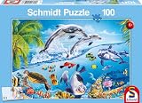 Schmidt Spiele 55523 - Gl&uuml;ckliche Delfine, 100 Teile