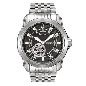 Bulova #96D103 Men's Stainless Steel Partial Skeleton Automatic Watch