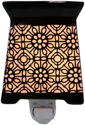 New Black Squre Plug In Tart, Oil, Wax, & Candle Warmer + 2 Free Replacement Bulbs