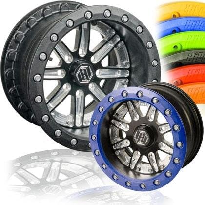 HiPer Wheels Sidewinder Single Beadlock Front/Rear Wheel - 12X9 (5+4 offset) 4/136, 4/137/Black/Black