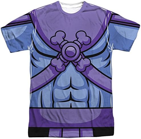 MASTERS OF THE UNIVERSE/SKELETOR COSTUME-S/S ADULT POLY CREW-WHITE-SM