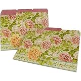 French Roses Shabby Design set of 10 Tabbed file folders