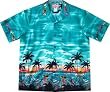 Top Quality Tropical Sea Life Bottom Border Hawaiian Aloha Shirt