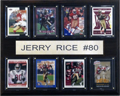 NFL Jerry Rice San Francisco 49ers 8 Card Plaque