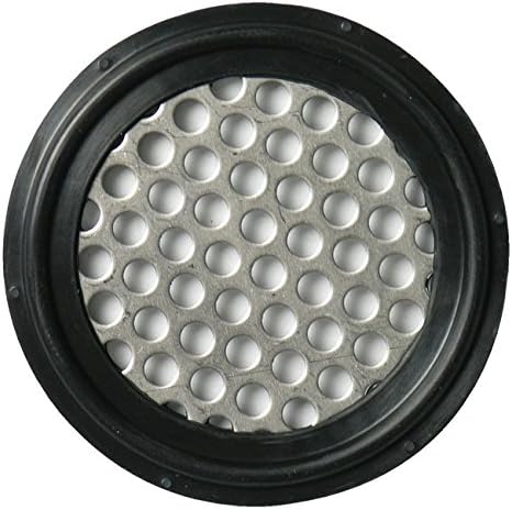 Buna Sanitary Tri-Clamp® Perforated Plate Gasket, Black - 4" w/ 0.125" Holes (316L Stainless Steel)