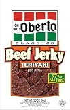 Oh Boy! Oberto Thin Style Beef Jerky, Teriyaki, 3.5-Ounce Packages (Pack of 6)