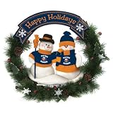 New York Islanders Team Snowman Wreath