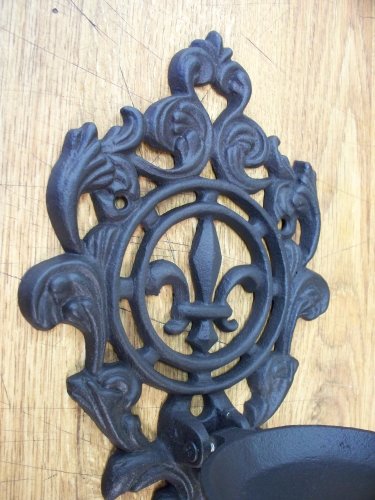 Pair of Heavy Cast de lis