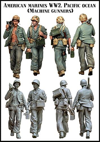Evolution Miniatures 1:35 WWII US Marines Pacific Machine Gunners Kit #EM-35041