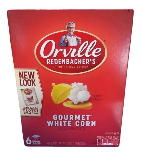 Orville Redenbacher, Gourmet White Corn, Microwave Popcorn with Real Butter, 18.37oz Box (Pack of 2)