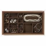 15 Compartment Wood Jewelry Stax - Espresso by Neatnix by Organize.com