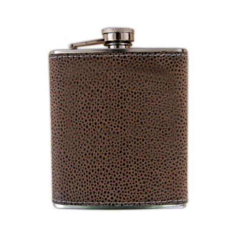Bellemonde Dark Brown Scotch Grain Single Bottle Carrier