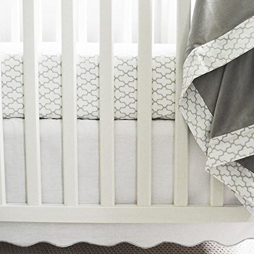 Scallop Grey Trellis 2-Piece Crib Bedding Set