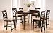7pc Counter Height Dining Table & Stools Set Cappuccino Finish
