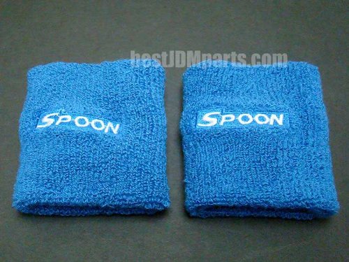 Genuine JDM Spoon Blue Reservoir Tank Covers (Pair of 2)