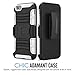 MoKo iPhone 6s Case - [Heavy Duty] Full Body Rugged Holster Cover with Swivel Belt Clip - Dual Layer Shock Resistant Apple iphone 6 / 6S (2014 / 2015) 4.7 Inch Phone Case , WHITE