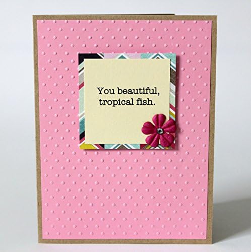 Parks and Recreation Handmade Greeting Card Leslie Knope Compliment Card You Beautiful Tropical Fish Ann Perkins Amy Poehler Parks and Rec
