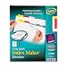 Avery Index Maker Clear Label Dividers, Easy Apply Label Strip, 5 Tab, Multi-Color, 5 Sets (11418)