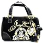 Juicy Couture Medium The Madge Black Terry Satchel Bag