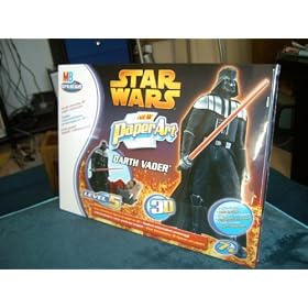 Star Wars Paper Art 3D Model Set of 2 Chewbacca and Darth Vader