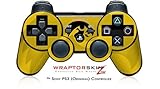 Sony PS3 Controller Skin Iowa Hawkeyes Herky Black on Gold