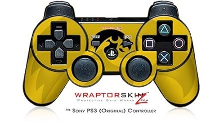 Sony PS3 Controller Skin - Iowa Hawkeyes Herky Black on Gold