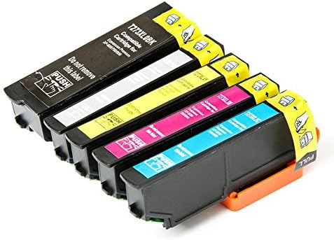 INKUTEN Compatible Ink Cartridge Replacement for Epson T273XL (Black, Cyan, Magenta, Yellow, Photo Black, 5-Pack)