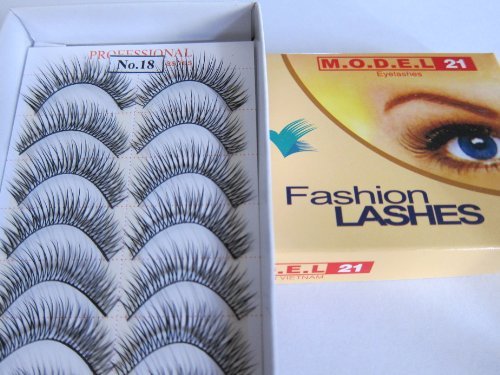 Model 21 False Eyelashes No. 18, 10 Pair