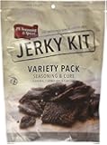 PS Seasoning & Spices Jerky Kit (Variety Pack)  - GRAND CHAMPION MEAT PROCESSORS AWARD - Perfect For Do-It-Yourself Outdoors Men and Jerky Lovers - Great With Beef, Turkey, and Venison - Use With Dehydrator, Smoker, Or Oven.  TASTE 100% GUARANTEED
