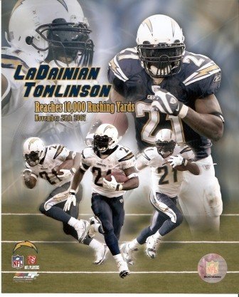 LaDainian Tomlinson 10000 Rushing Yards 8x10 Photo