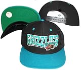 Vancouver Grizzlies Wave Black/Teal Two Tone Plastic Snapback Adjustable Plastic Snap Back Hat / Cap