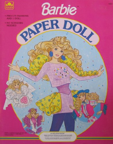 Barbie Paper Doll Book w Wedding, Skating, Western & More Fun Fashions! (1990)