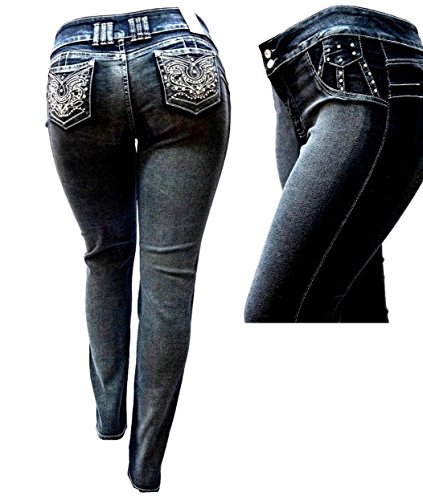 D&B PLUS SIZE WOMEN'S Stretch premium BLACK denim jeans Skinny PANTS