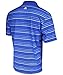 adidas Golf Men's Puremotion Textured Stripe Polo, Vivid Blue/White, Small