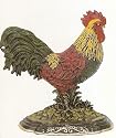 Large Rooster Cast Iron - Door Stop - Magnificent !!