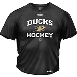 Reebok Anaheim Ducks Authentic Team Hockey Heathered Speedwick T-Shirt Large