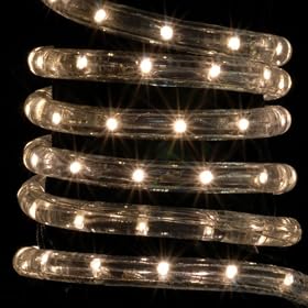 Warm White LED Rope Light 150 ft spool with Accessories