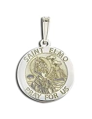 Saint Elmo Medal - Available in Solid 14K Yellow or White Gold, or Sterling Silver