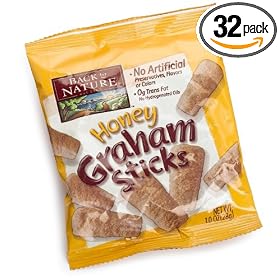 Back to Nature Honey Graham Sticks, 1-Ounce Bags (Pack of 32) by Back to Nature