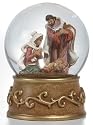 Set of 2 Fontanini Holy Family Nativity Glitterdomes #66130