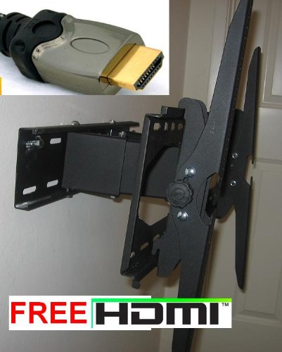 Dual Arm (203b) Swivel Tilt Wall Mount for Toshiba Regza 42HL167 42RV530U 37RV530 37CV510U 37RV530U 37HL67 46RV530U with Free 6 FT HDMI 1080p Cable
