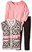 Little Lass Girls' 3 Piece Sweater Set Belted Cheetah