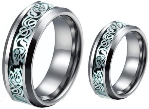 Men's & Ladie's 8MM/6MM The Celtic loved horses Design Tungsten Carbide Wedding Band Ring Set (Available Sizes 5-13 Including Half Sizes Please e-mail sizes