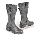 INDIGO KID'S Kinder Stiefel, Reissverschluss, gefüttert, grau antik