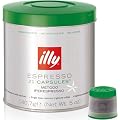 Illy Metodo Iperespresso Espresso-Kapseln, entcoffeiniert, Dose mit silber / gr�nen Deckel, 21 Kapseln, 1er Pack (1 x 140,4 g)