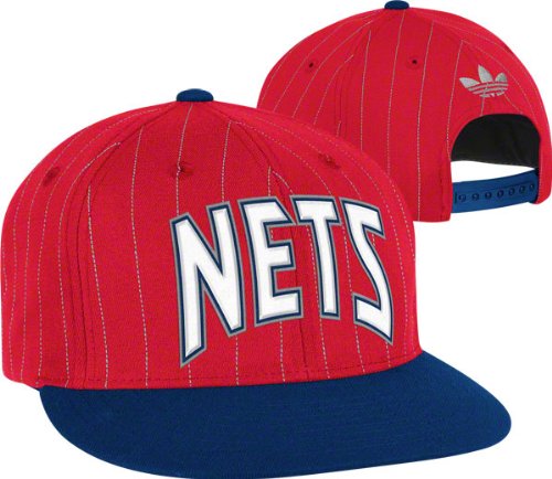 New Jersey Nets adidas Originals Red Buzzer-Beater Flat Brim Snapback Adjustable Hat