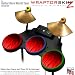 Fire Red Skin by WraptorSkinz fits Guitar Hero 4 World Tour Drum Set for Nintendo Wii, XBOX 360, PS2 & PS3 (DRUMS NOT INCLUDED)