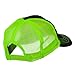 MG Fashion Quilted Trucker Two Tone Neon Mesh Cap - Black Neon Green